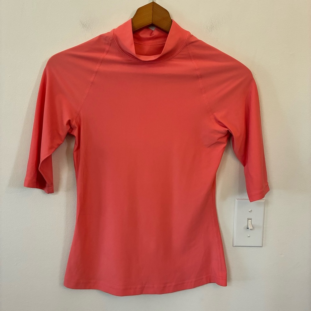 Lululemon Waterside UV Protection Short-Sleeve Rash Guard in Raspberry Cream - Picture 5 of 9